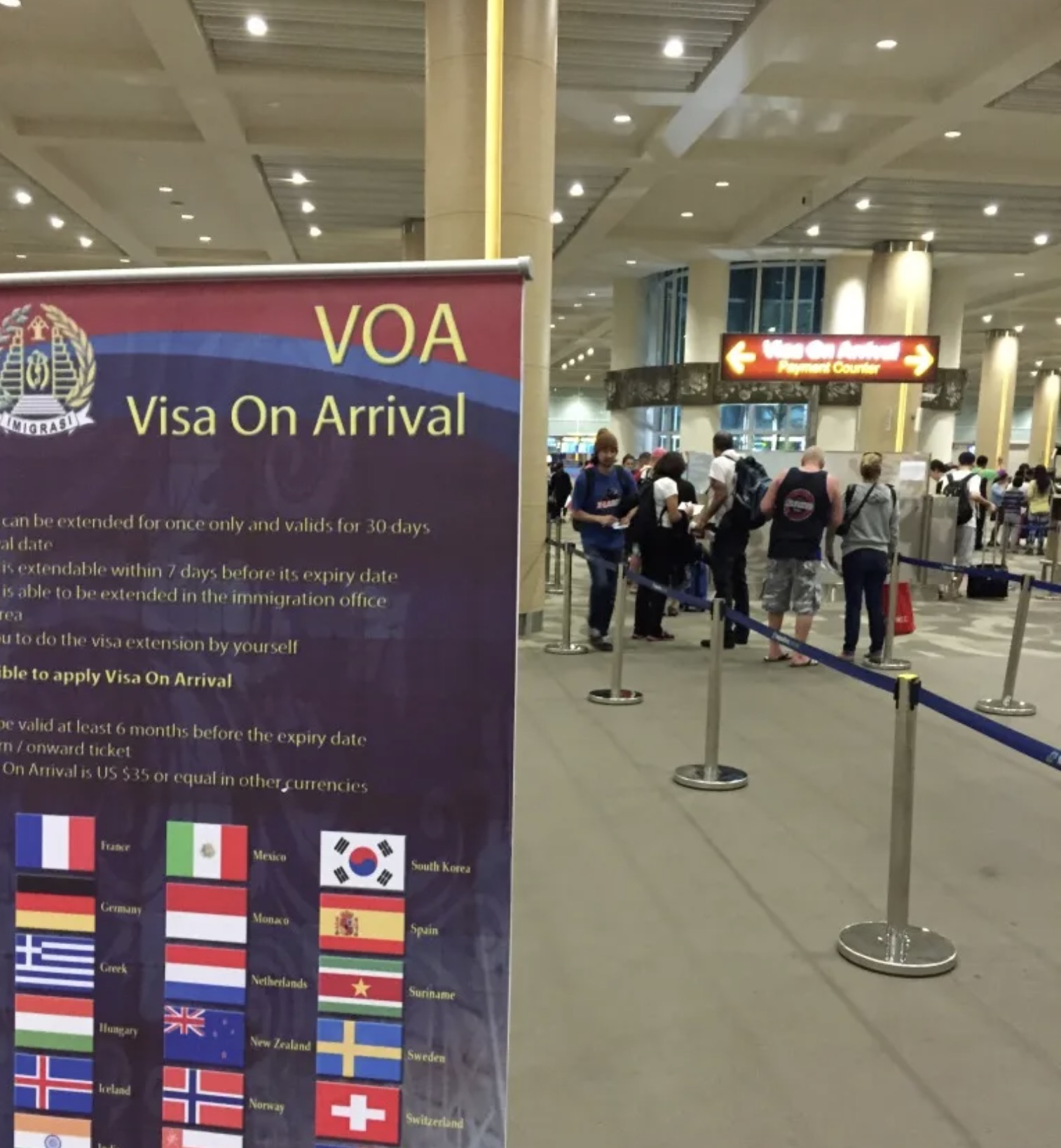 Visum bij aankomst (E-Voa)